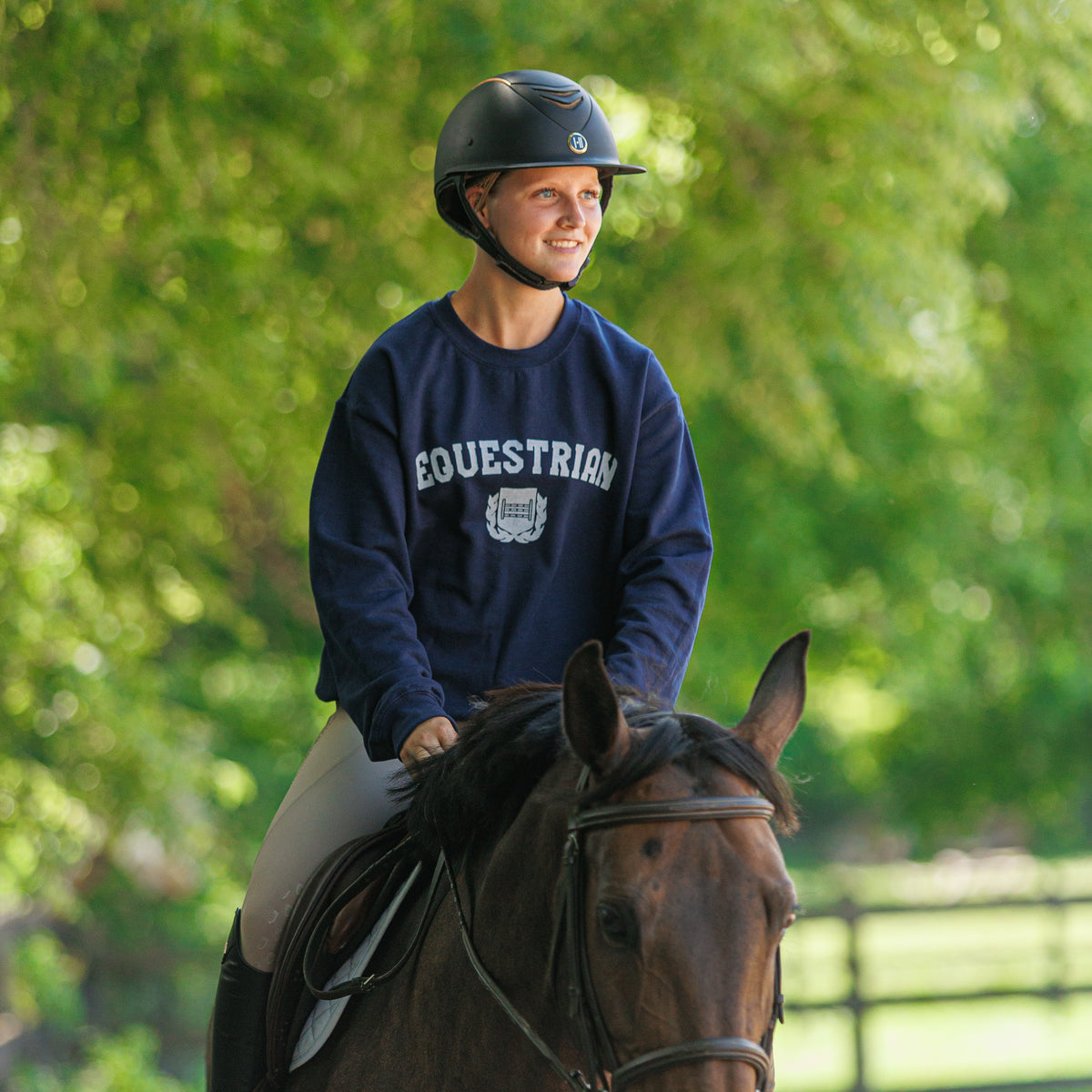 Equestrian Vintage Crewneck - NAVY