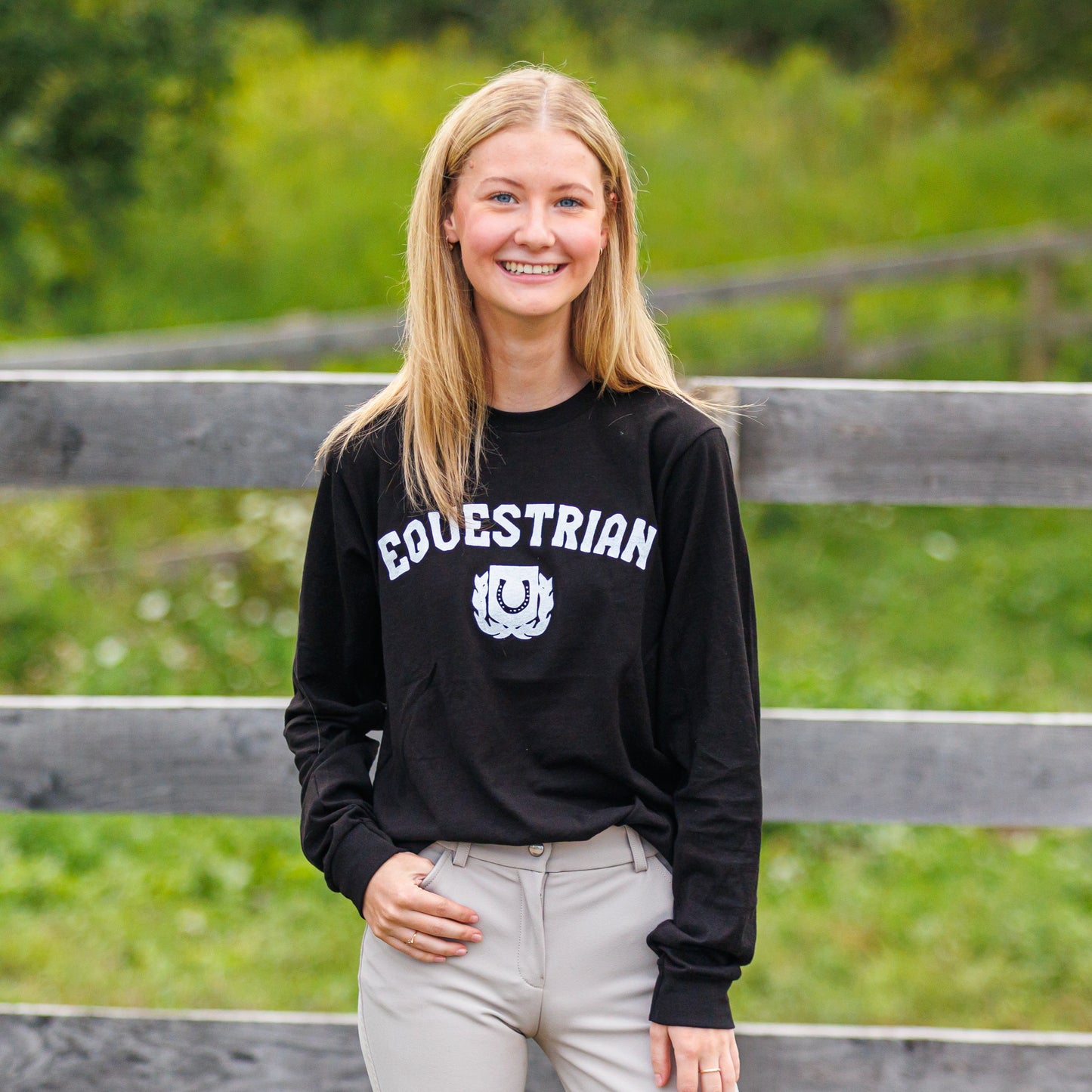Equestrian University Longsleeve - BLACK
