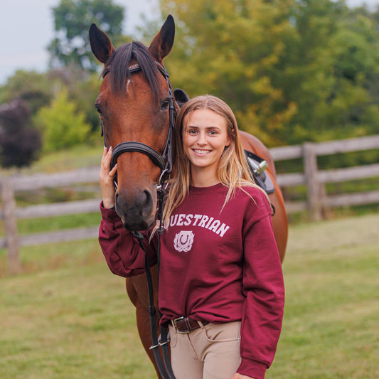 Equestrian University Crewneck - MAROON