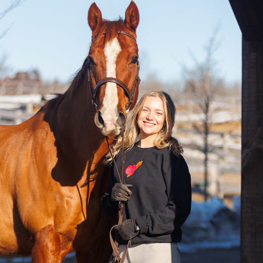 Sweet Treat Embroidered Crewneck - BLACK