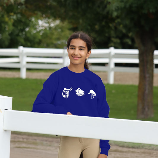 Tack Up Crewneck - NAVY | YOUTH