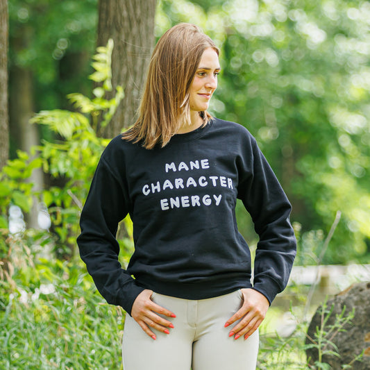 Mane Character Energy Crewneck - BLACK