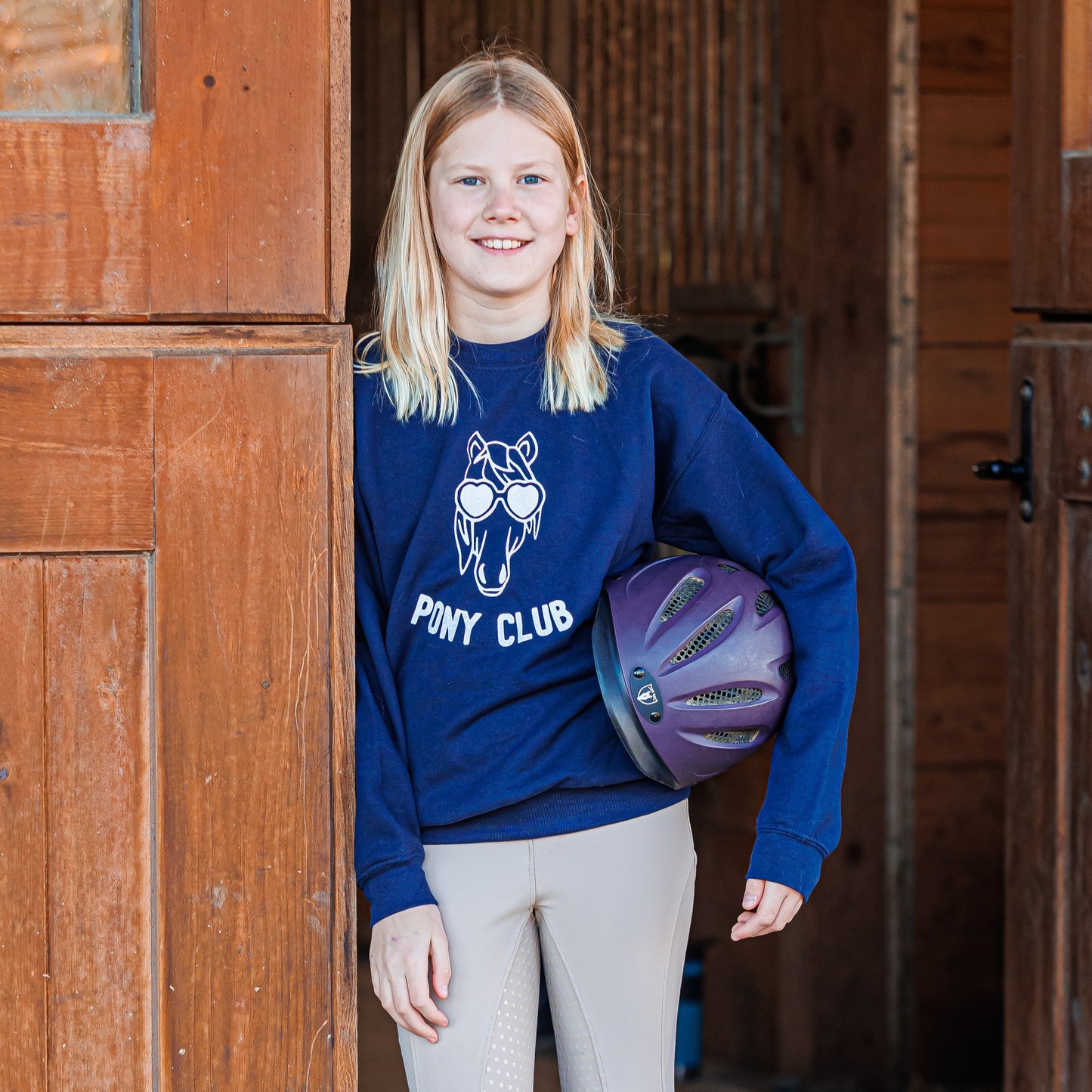 Pony Club Crewneck - NAVY | YOUTH