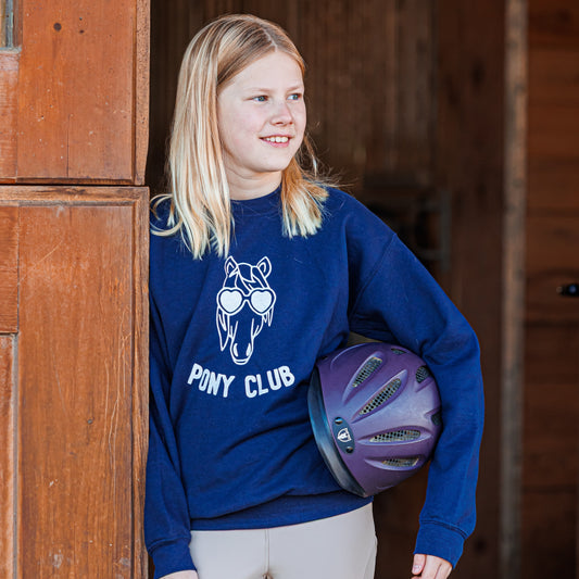 Pony Club Crewneck - NAVY | YOUTH