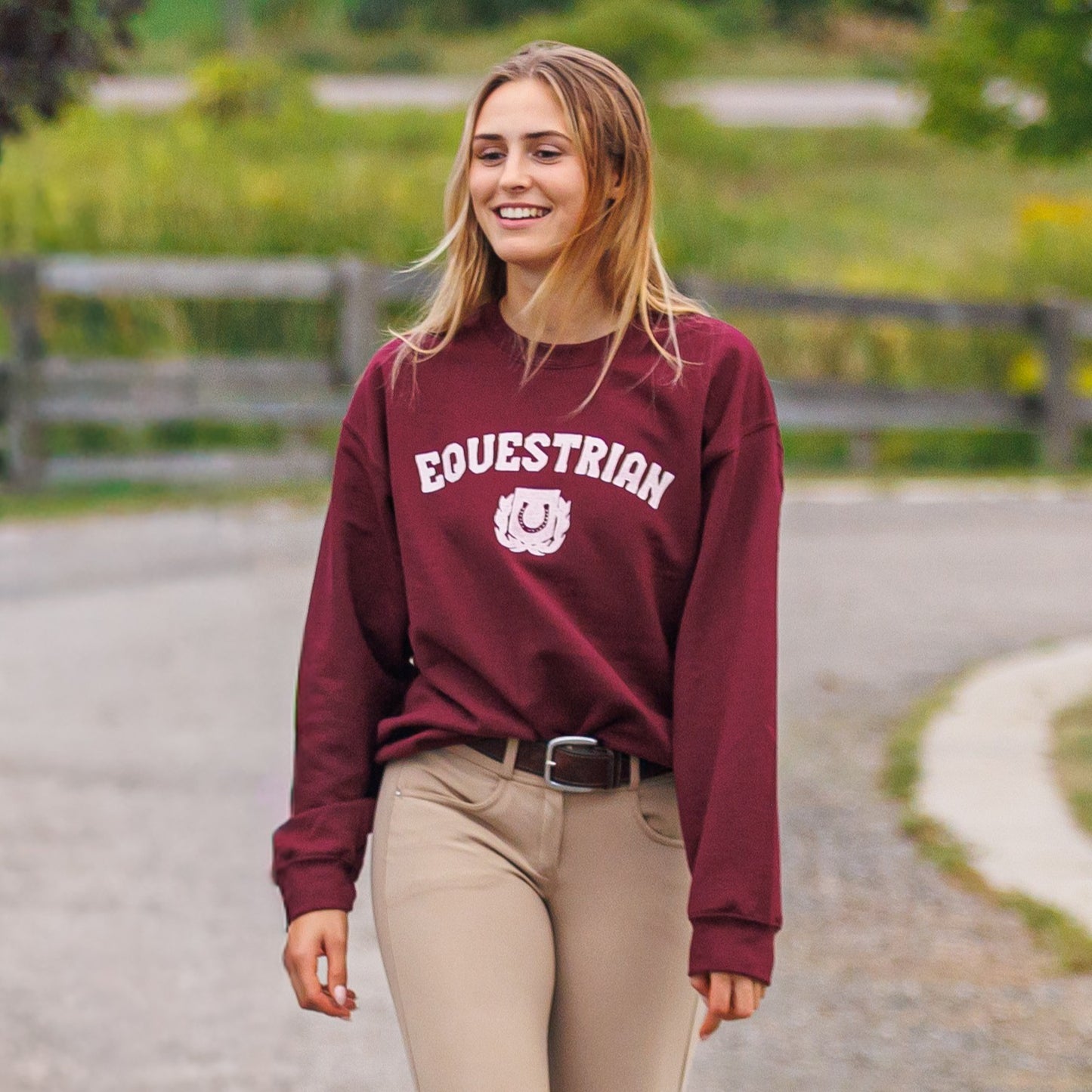Equestrian University Crewneck - MAROON