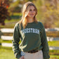 Equestrian Varsity Crewneck - PINE