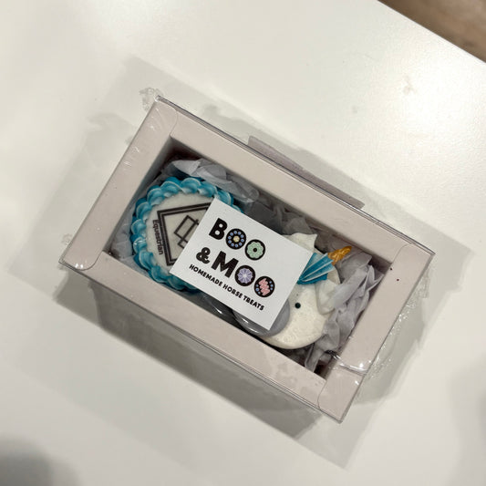 CL Logo and Unicorn Treat 2-Pack (Boo & Moo Cookies)