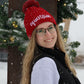 Equestrian Pom-Pom Beanie - SCARLET