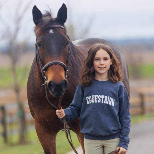 Equestrian Varsity Crewneck | YOUTH