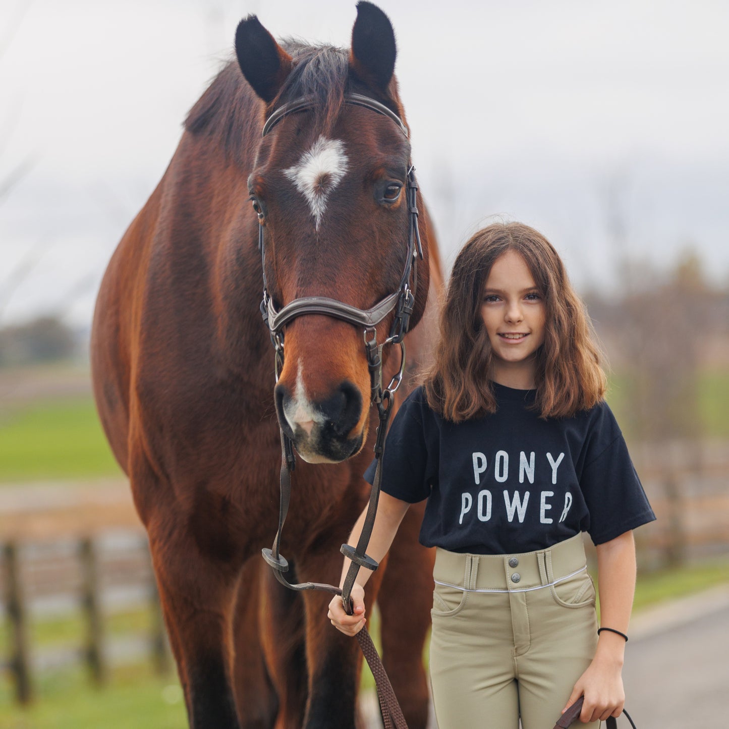 Pony Power Youth Tee - BLACK