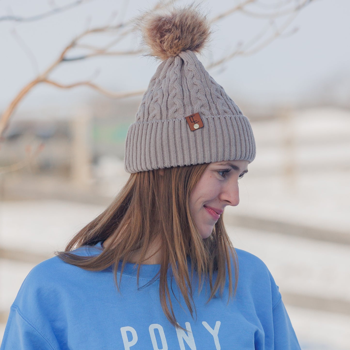 Chill Vibes Pom-Pom Toque - NEUTRAL