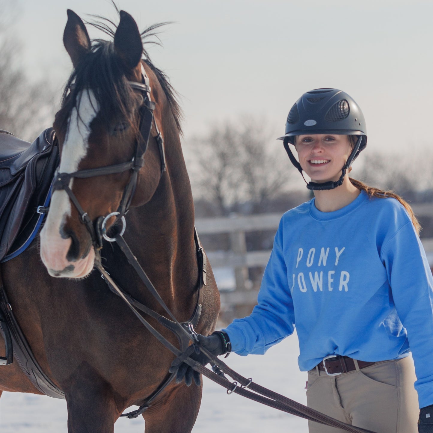 Pony Power Crewneck - PERIWINKLE